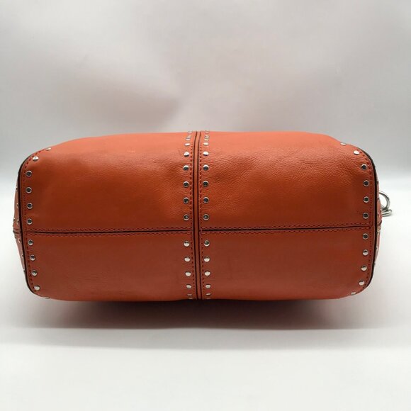 Michael Kors Tangerine Leather Astor Chain Convertible Satchel Bag - Picture 5 of 11